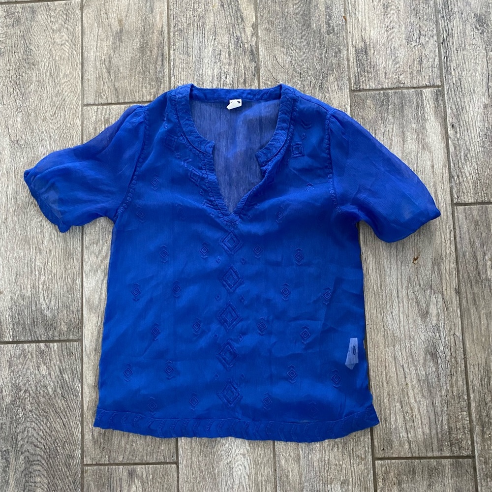 Sheer Embroidered Top